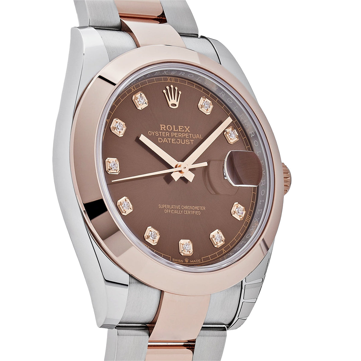Rolex Datejust 41 126301 Rose Gold Stainless Steel Chocolate Diamond Dial (2023)