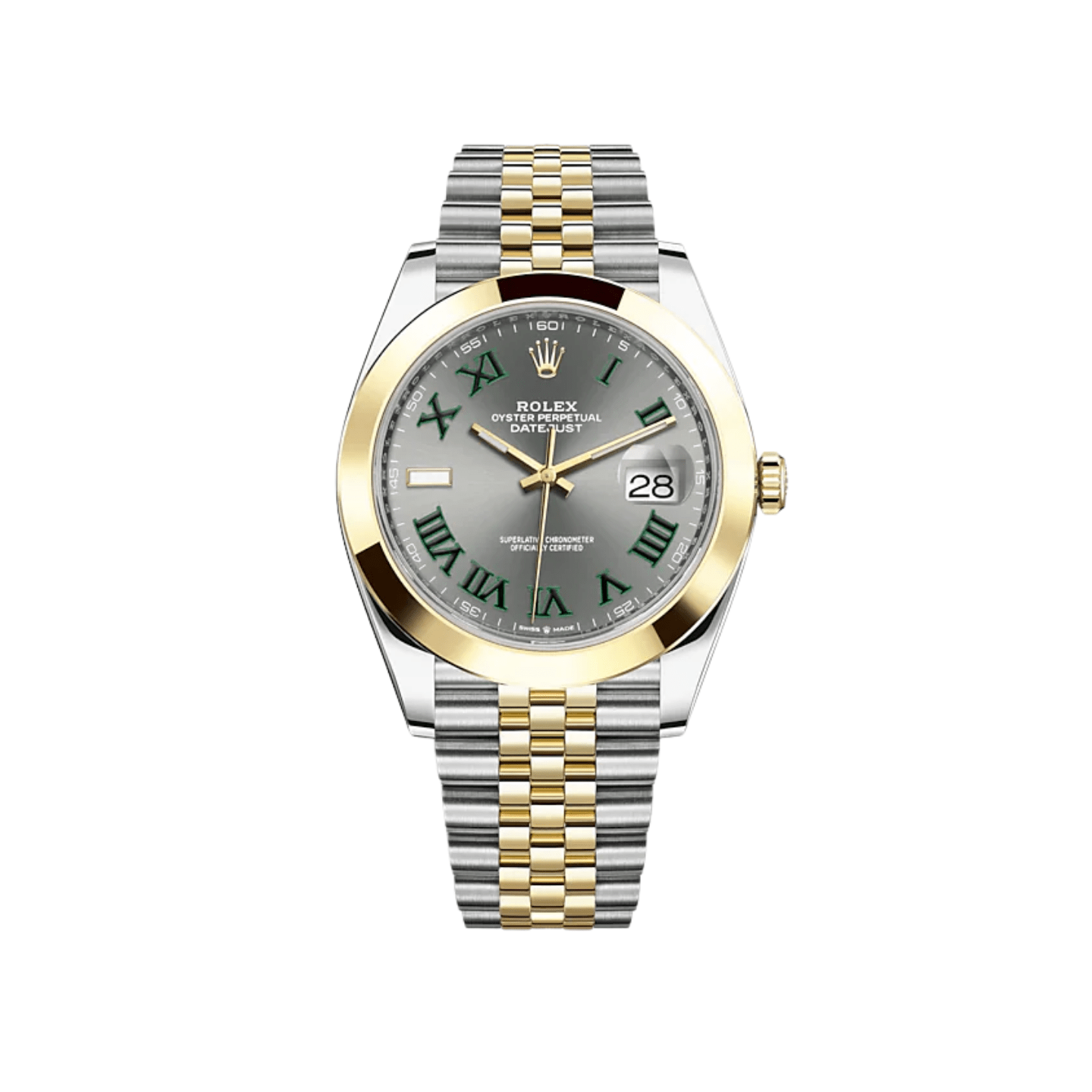 Rolex Datejust 41 126303 'Wimbledon' Yellow Gold Stainless Steel Slate Dial