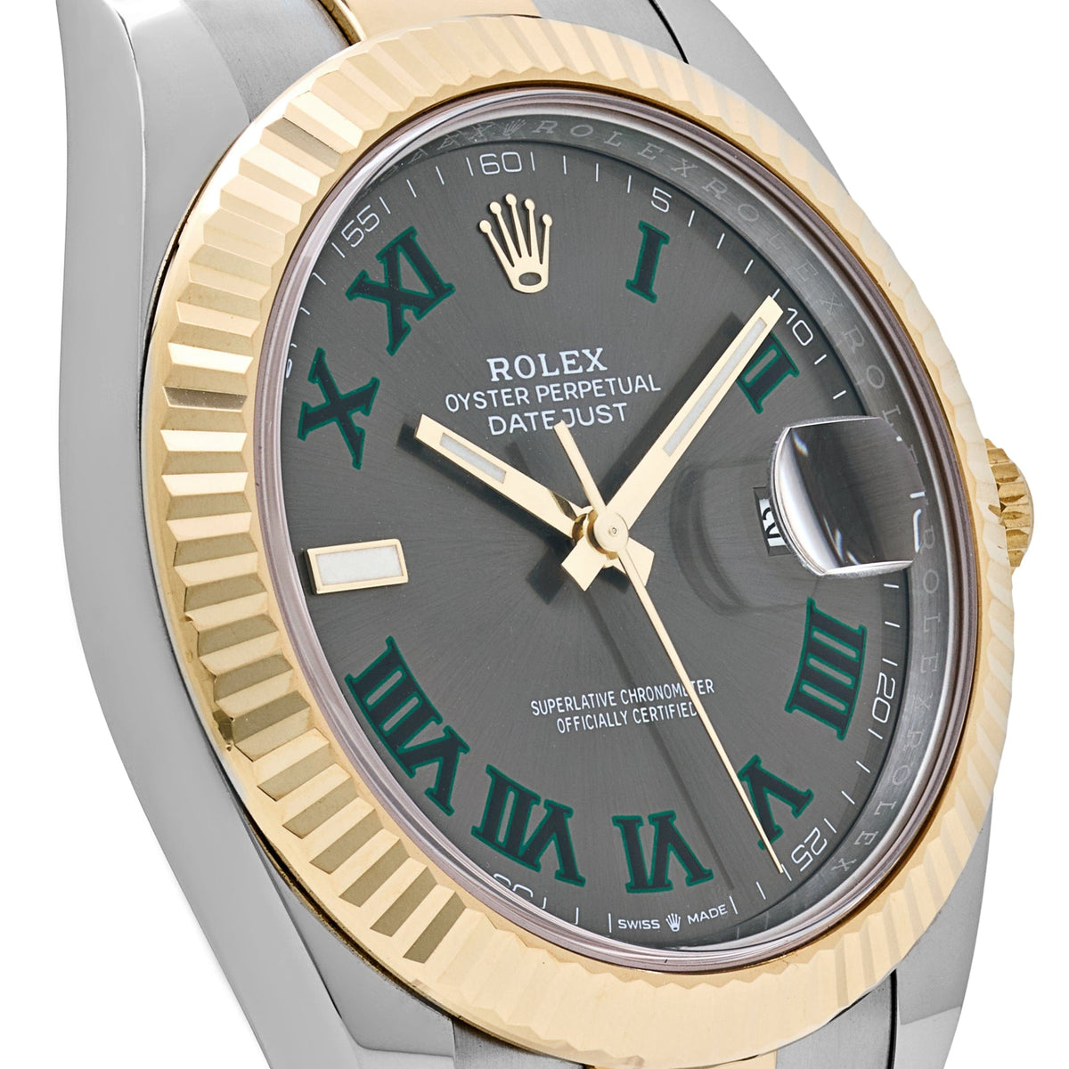 Rolex Datejust 41 126333 Yellow Gold Stainless Steel Wimbledon Slate Dial Oyster (2024)