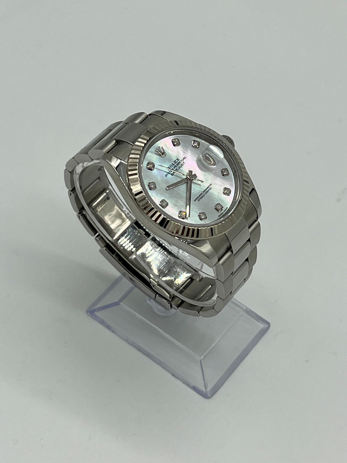 Rolex Datejust 41 126334 Stainless Steel Diamond Mother Of Pearl Dial