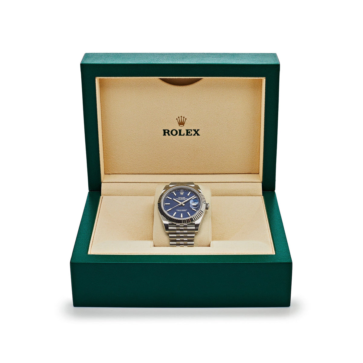 Rolex Datejust 41 126334 Stainless Steel Fluted Motif Blue Dial Jubilee