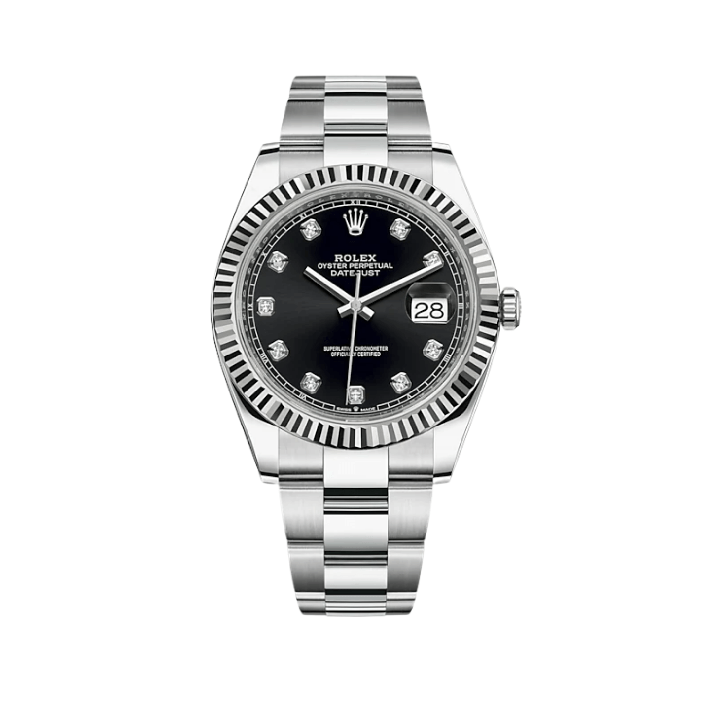 Rolex Datejust 41 126334 Stainless Steel Black Diamond Dial Oyster