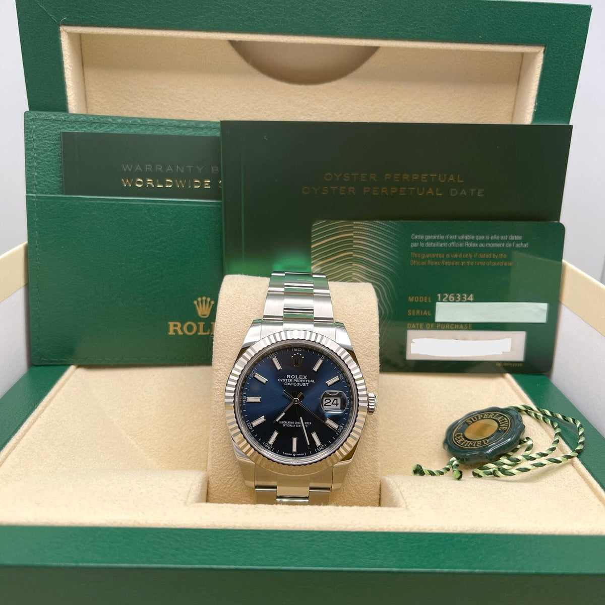 Rolex Datejust 41 126334 Stainless Steel Blue Dial Oyster (2025)
