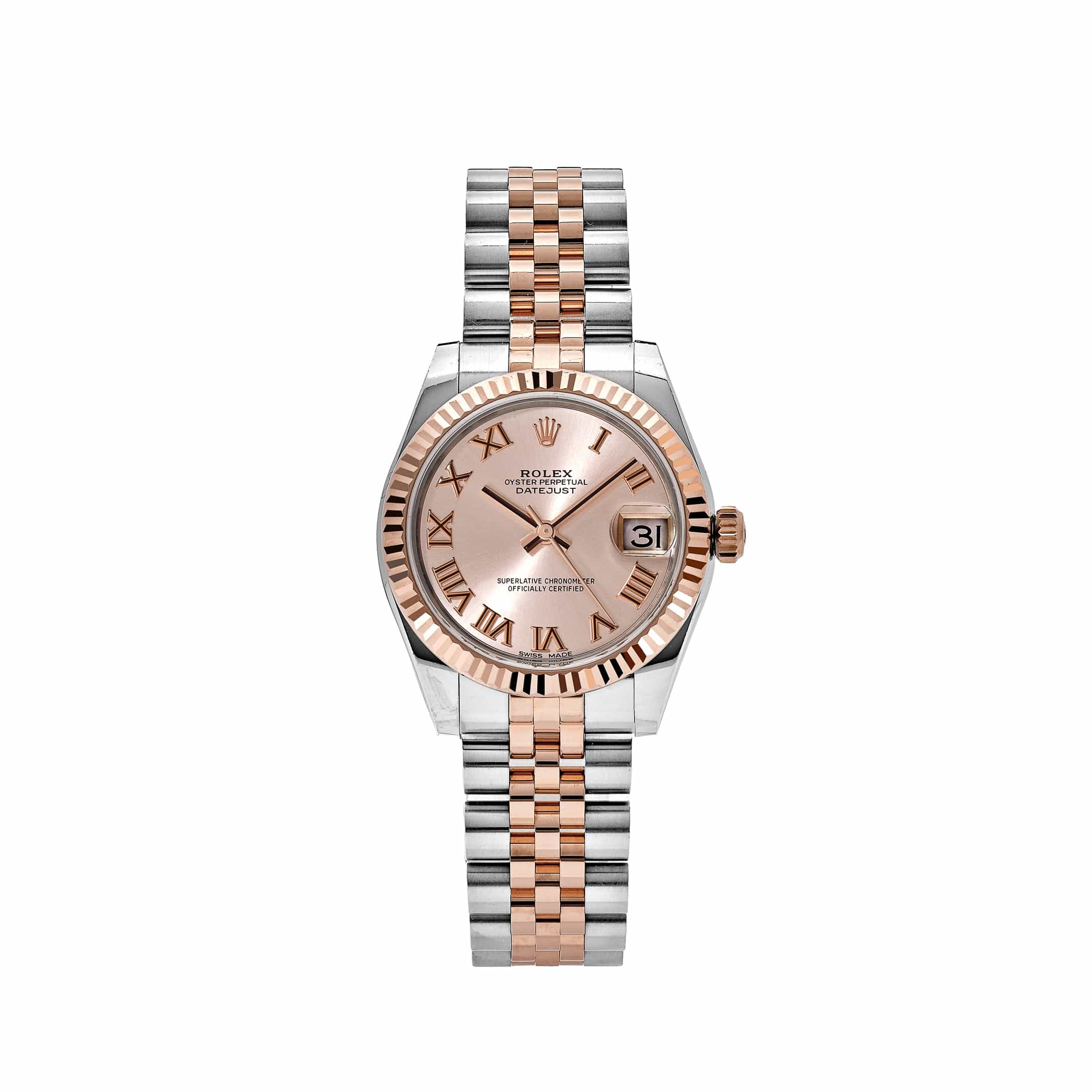 Rolex Datejust 31 178271 'Ladies' Rose Gold Stainless Steel Sundust Dial