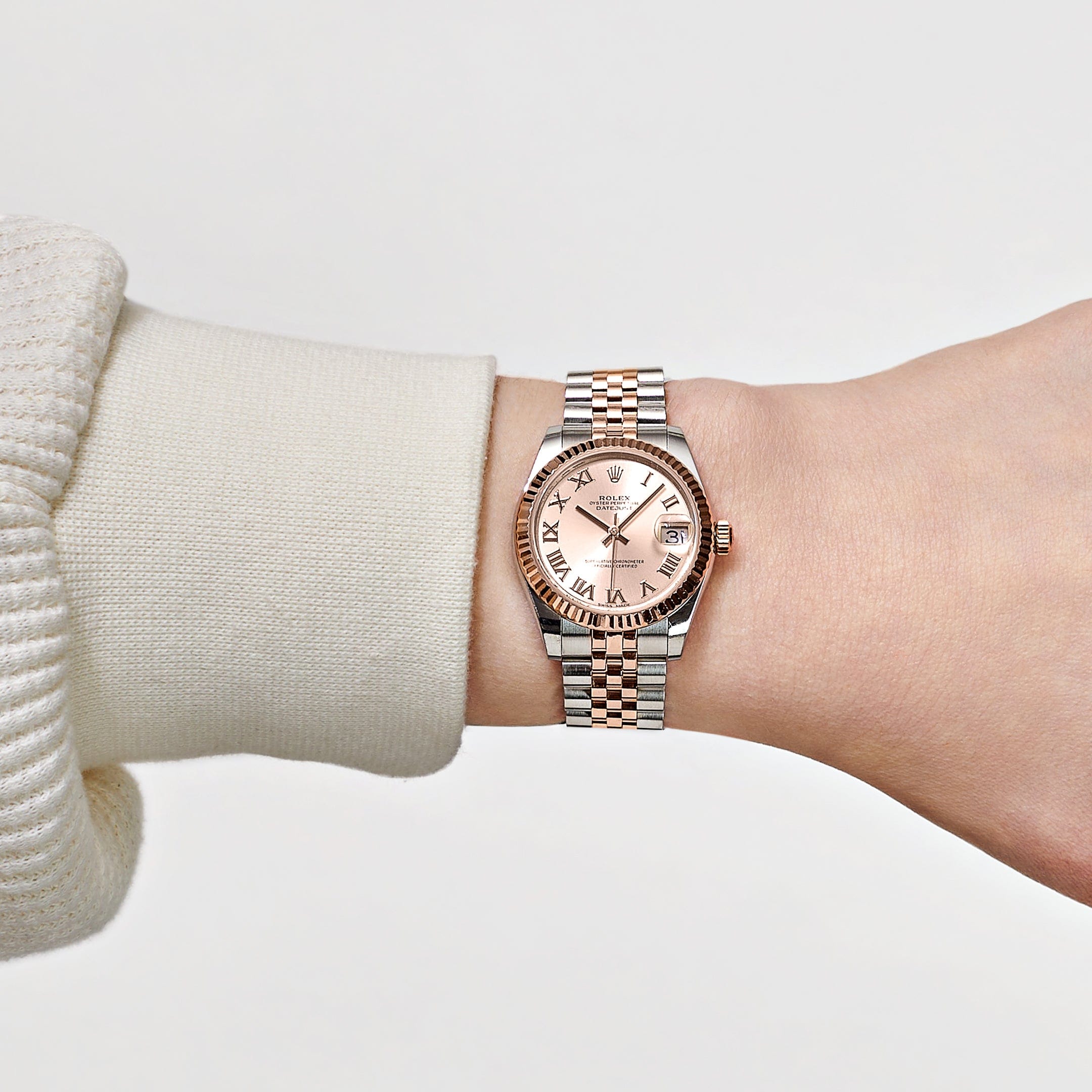 Rolex Datejust 31 178271 'Ladies' Rose Gold Stainless Steel Sundust Dial