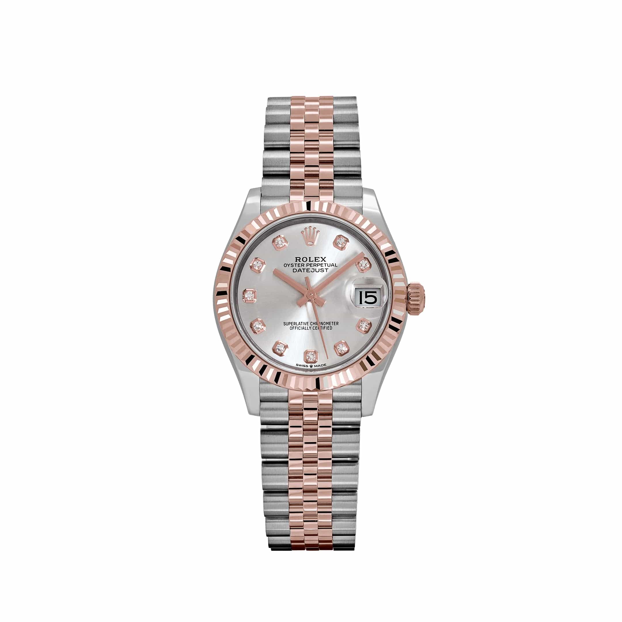 Rolex Datejust 31 278271 'Ladies' Stainless Steel Rose Gold Silver Diamond Dial (2024)