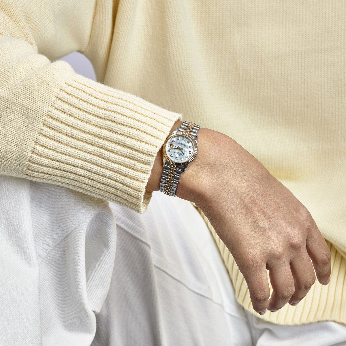 Rolex Datejust 28 279173 'Ladies' Stainless Steel Yellow Gold Mother of Pearl Diamond Dial Jubilee (2025)