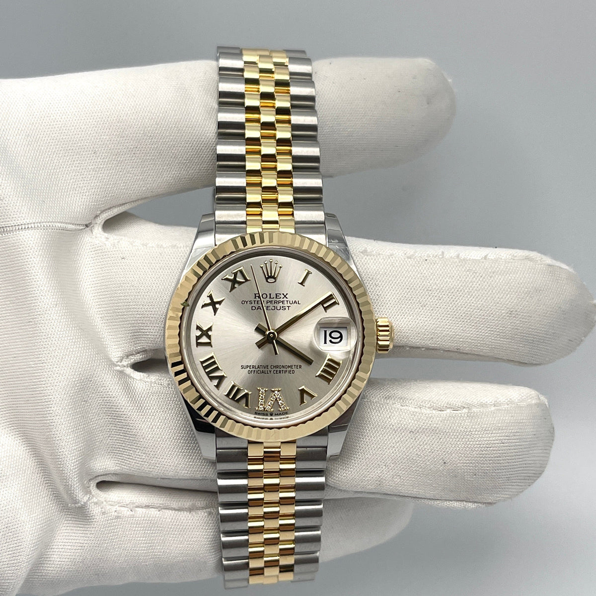 Rolex Datejust 31 278273 'Ladies' Yellow Gold Stainless Steel Silver Dial