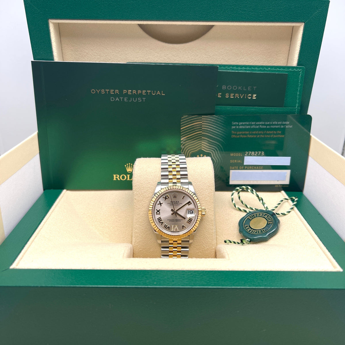 Rolex Datejust 31 278273 'Ladies' Yellow Gold Stainless Steel Silver Dial