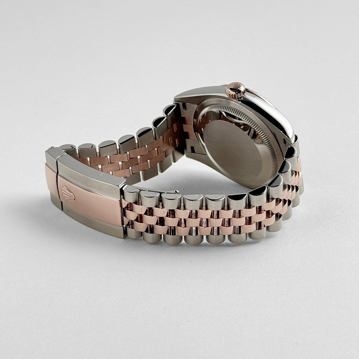 Rolex Datejust 36 126231 Rose Gold Stainless Steel Black Diamond Dial