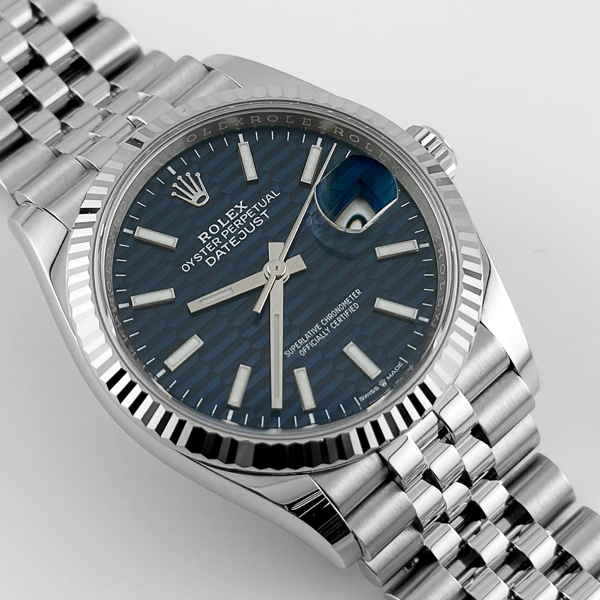 Rolex Datejust 36 126234 Stainless Steel Blue Motif Dial Jubilee (2023)