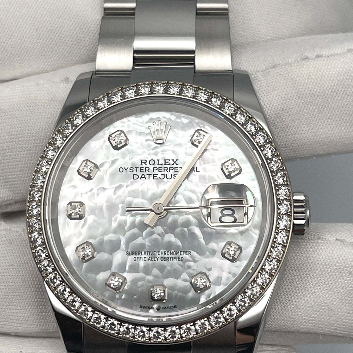 Rolex Datejust 36 126284RBR Stainless Steel Mother of Pearl Dial