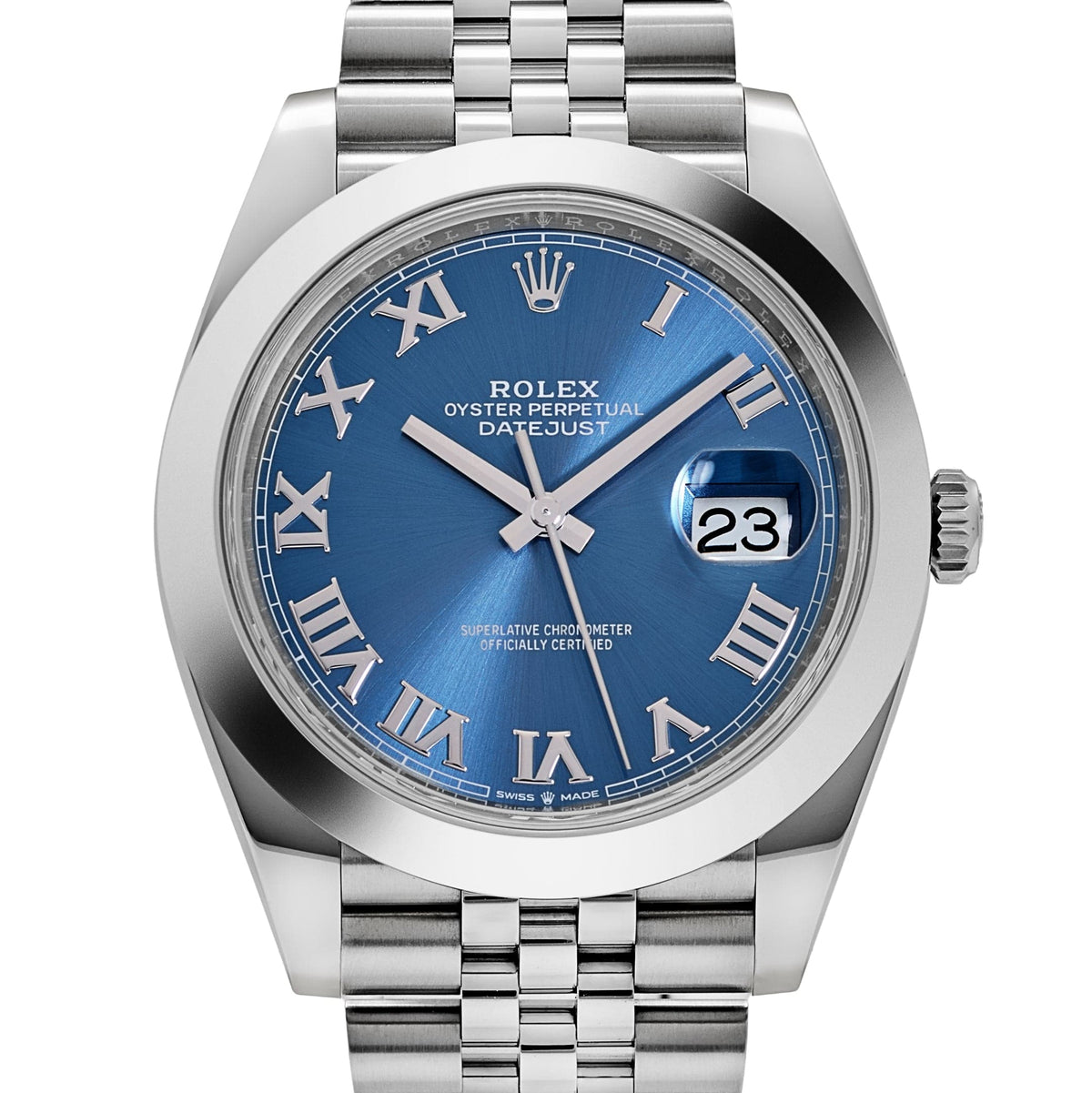 Rolex Datejust 41 126300 Stainless Steel Blue Roman Dial Jubilee (2025)