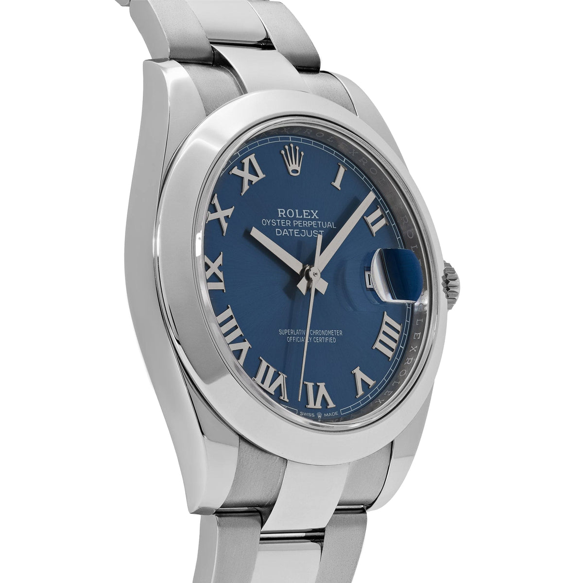 Rolex Datejust 41 126300 Stainless Steel Blue Roman Dial Oyster (2025)