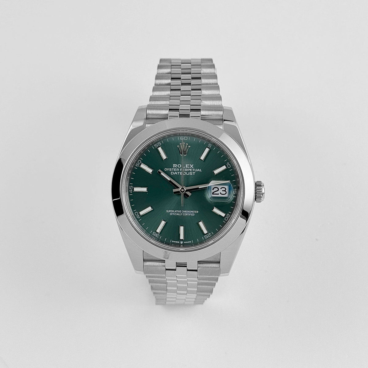 Rolex Datejust 41 126300 Stainless Steel Green Dial Jubilee (2026)