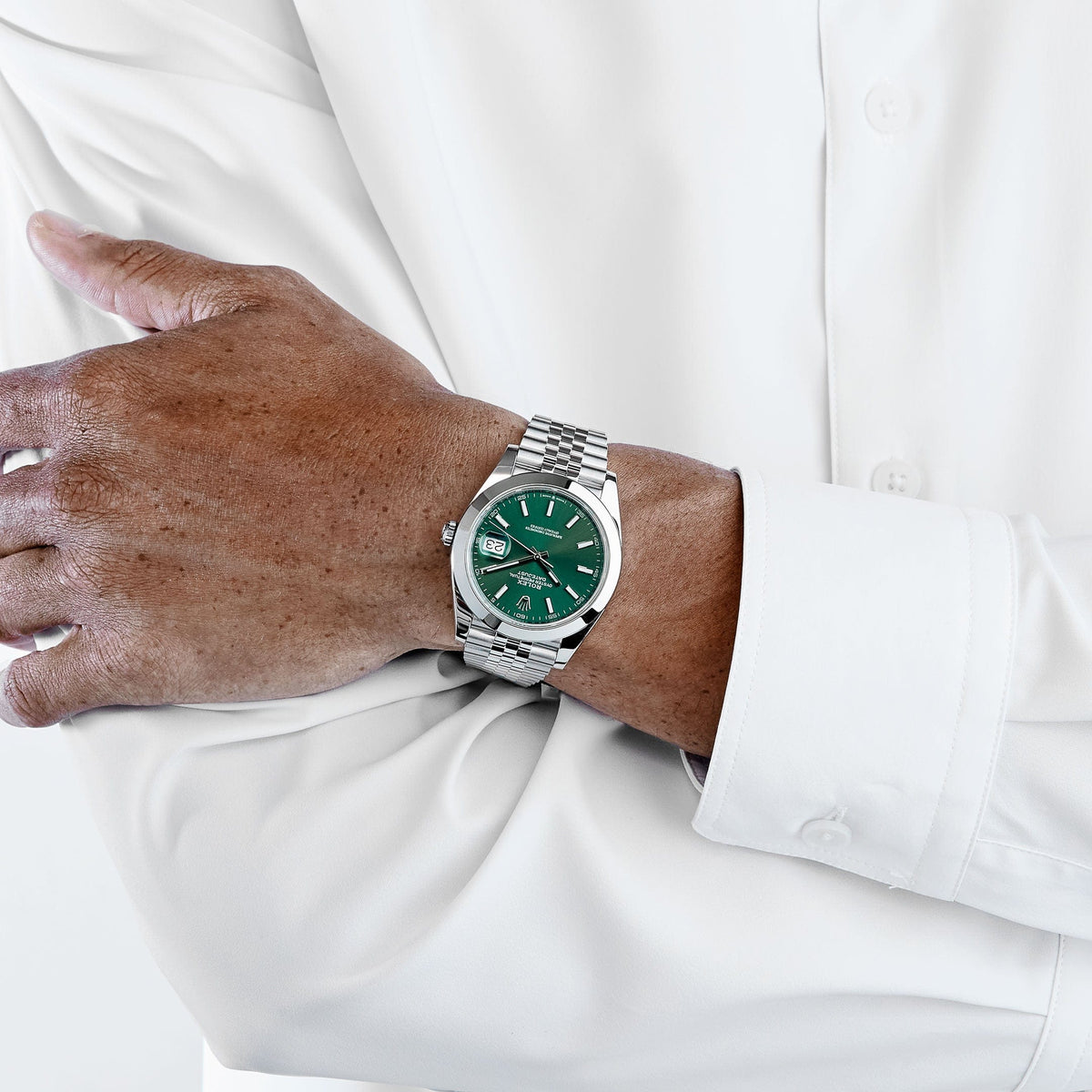 Rolex Datejust 41 126300 Stainless Steel Green Dial Jubilee (2026)