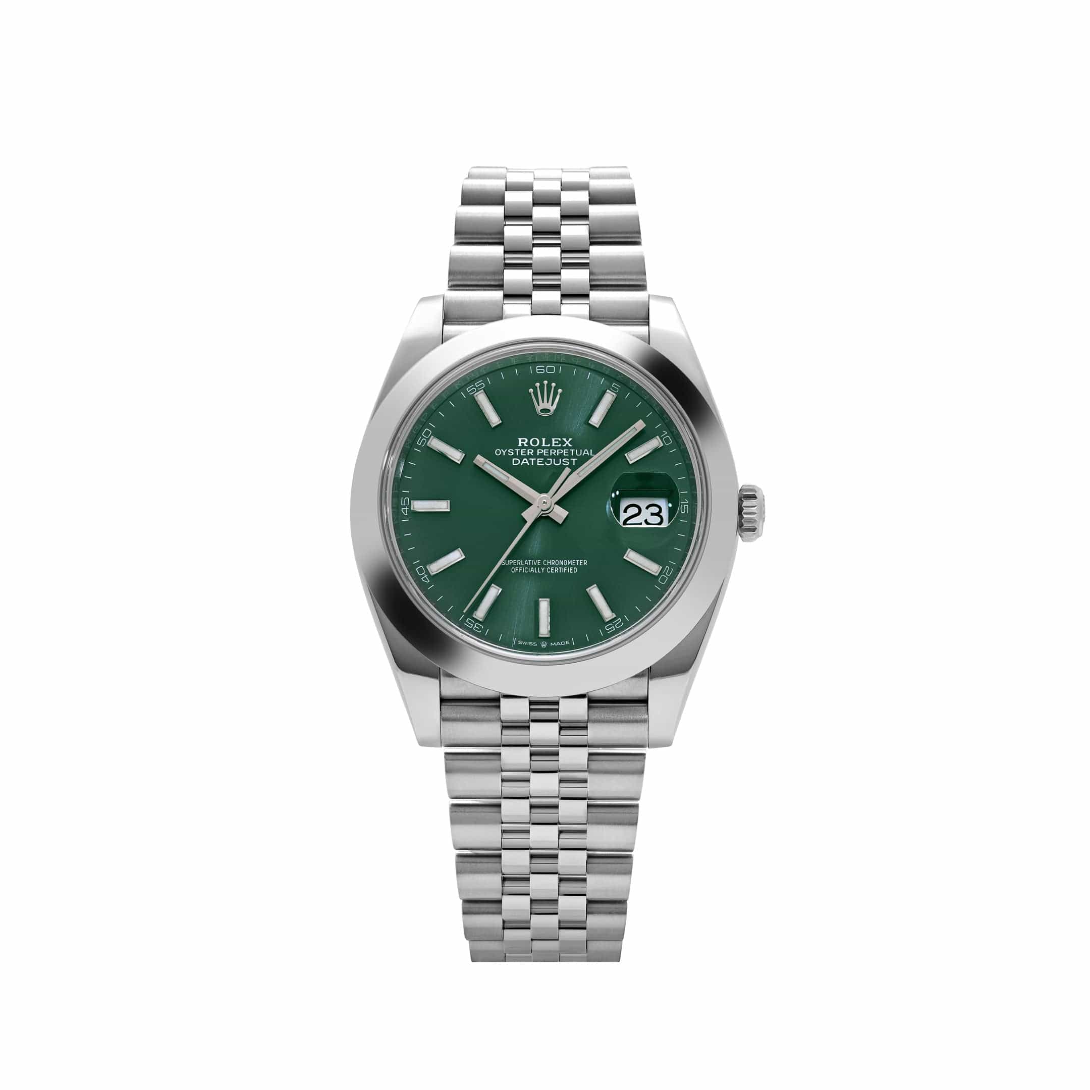 Rolex Datejust 41 126300 Stainless Steel Green Dial Jubilee (2026)