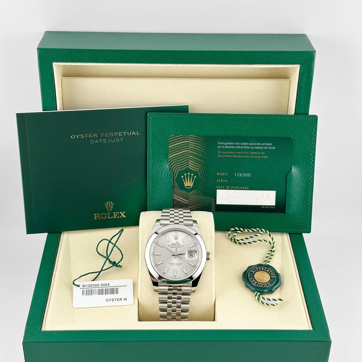 Rolex Datejust 41 126300 Stainless Steel Silver Dial Jubilee (2025)