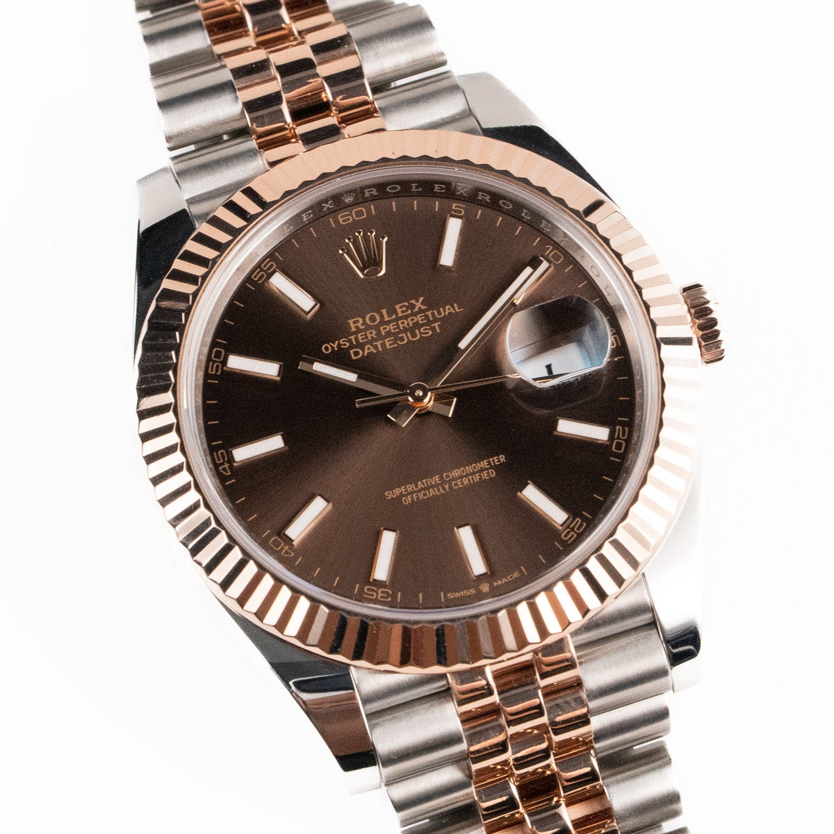 Rolex Datejust 41 126331 Stainless Steel Rose Gold Chocolate Dial Jubilee (2023)