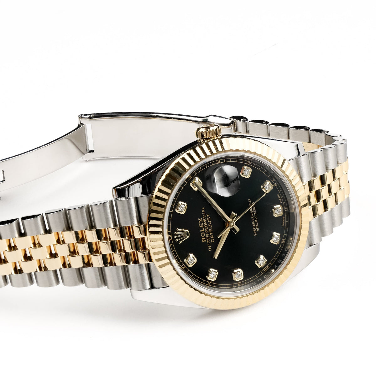 Rolex Datejust 41 126333 Stainless Steel Yellow Gold Black Diamond Dial Jubilee (2018)
