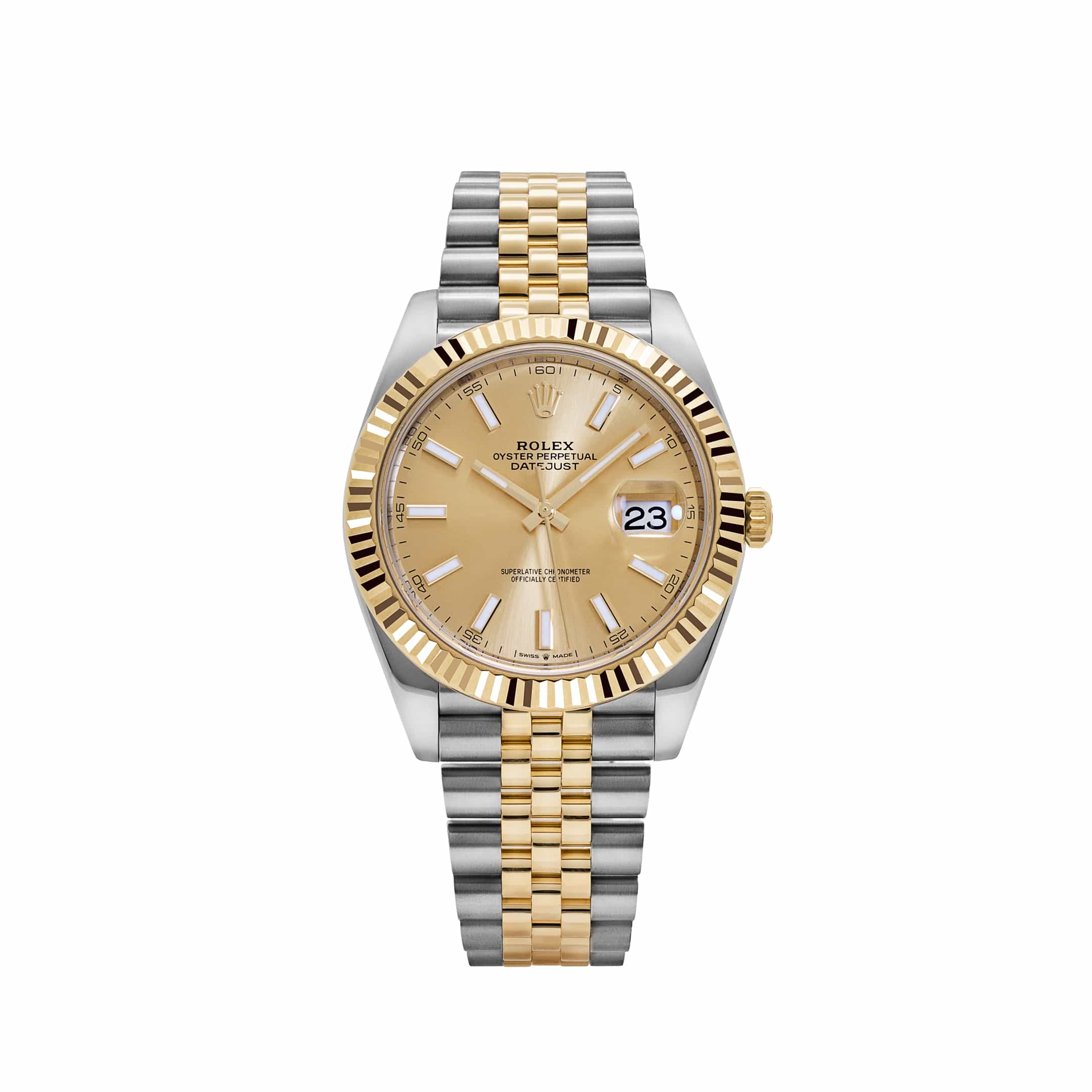 Rolex Datejust 41 126333 Stainless Steel Yellow Gold Champagne Dial Jubilee