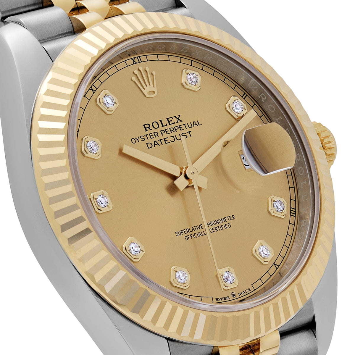 Rolex Datejust 41 126333 Yellow Gold Stainless Steel Champagne Diamond Dial Jubilee (2025)