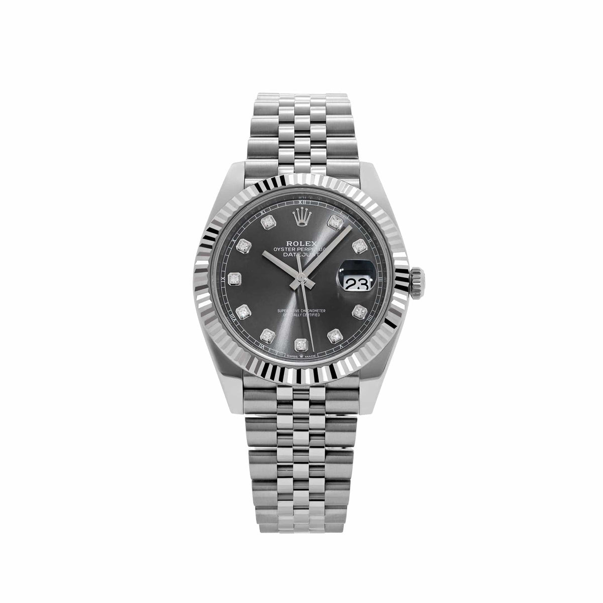 Rolex Datejust 41 126334 Stainless Steel Slate Diamond Dial Jubilee (2025)