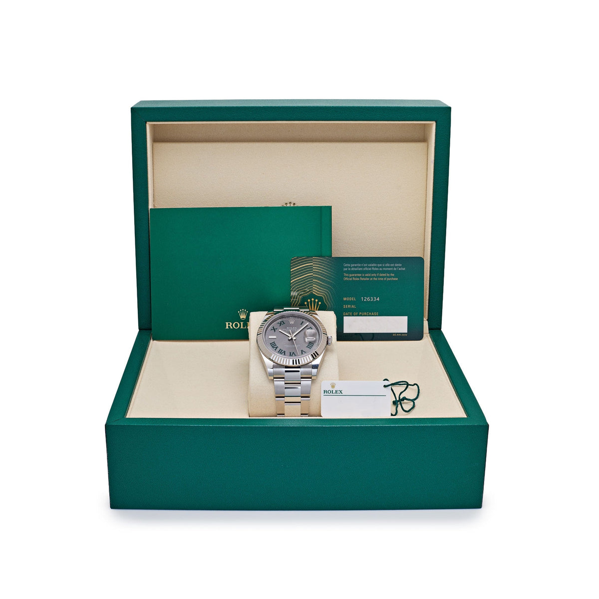 Rolex Datejust 41 126334 'Wimbledon' Stainless Steel Slate Dial Oyster (2026)