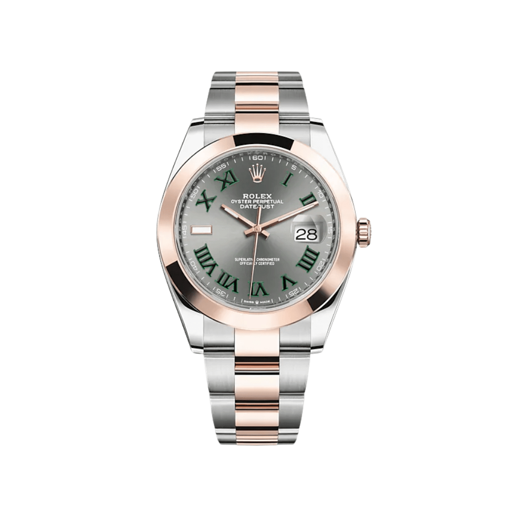 Rolex Datejust 41 126301 Stainless Steel Rose Gold Slate Dial