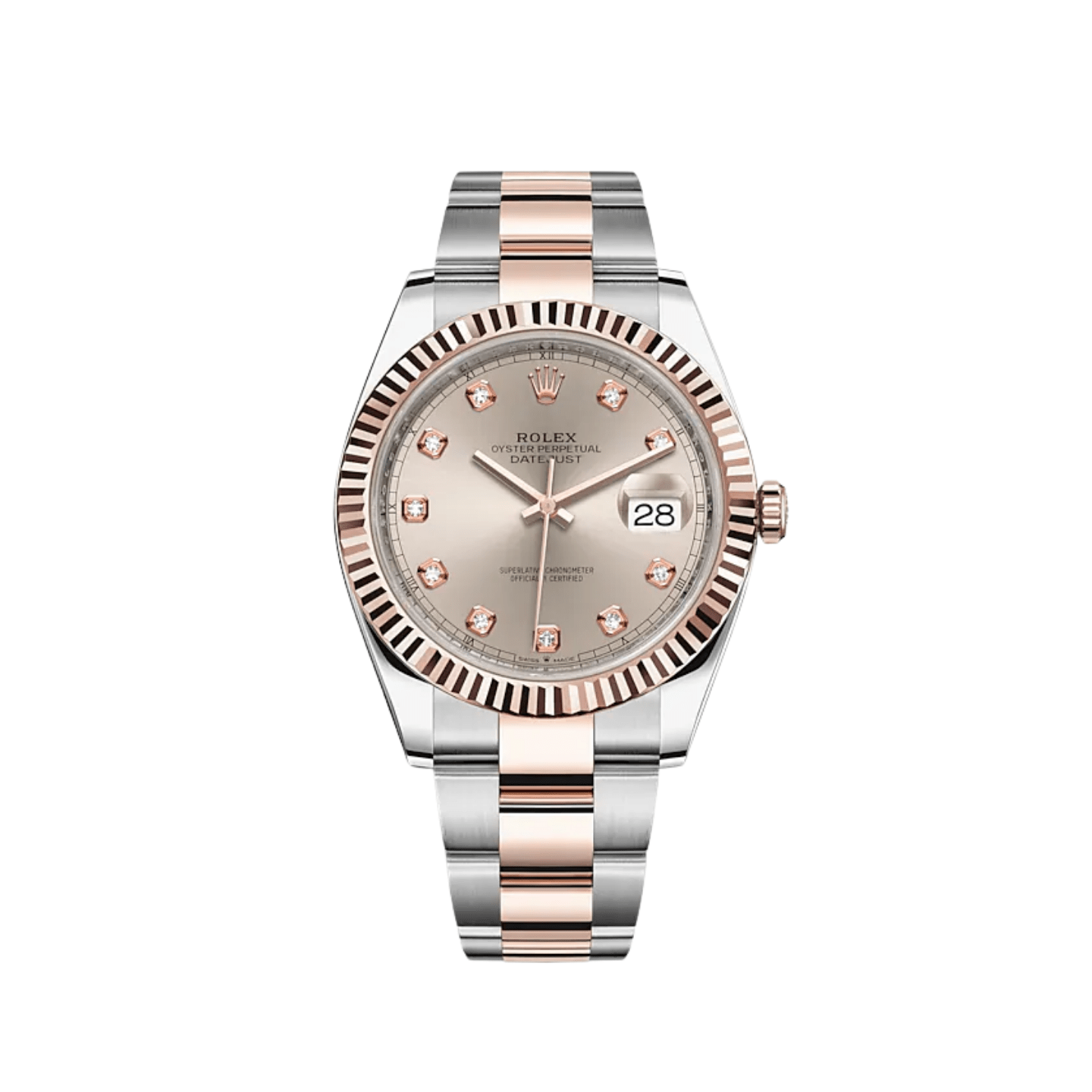 Rolex Datejust 41 126331 Rose Gold Stainless Steel Sundust Diamond Dial