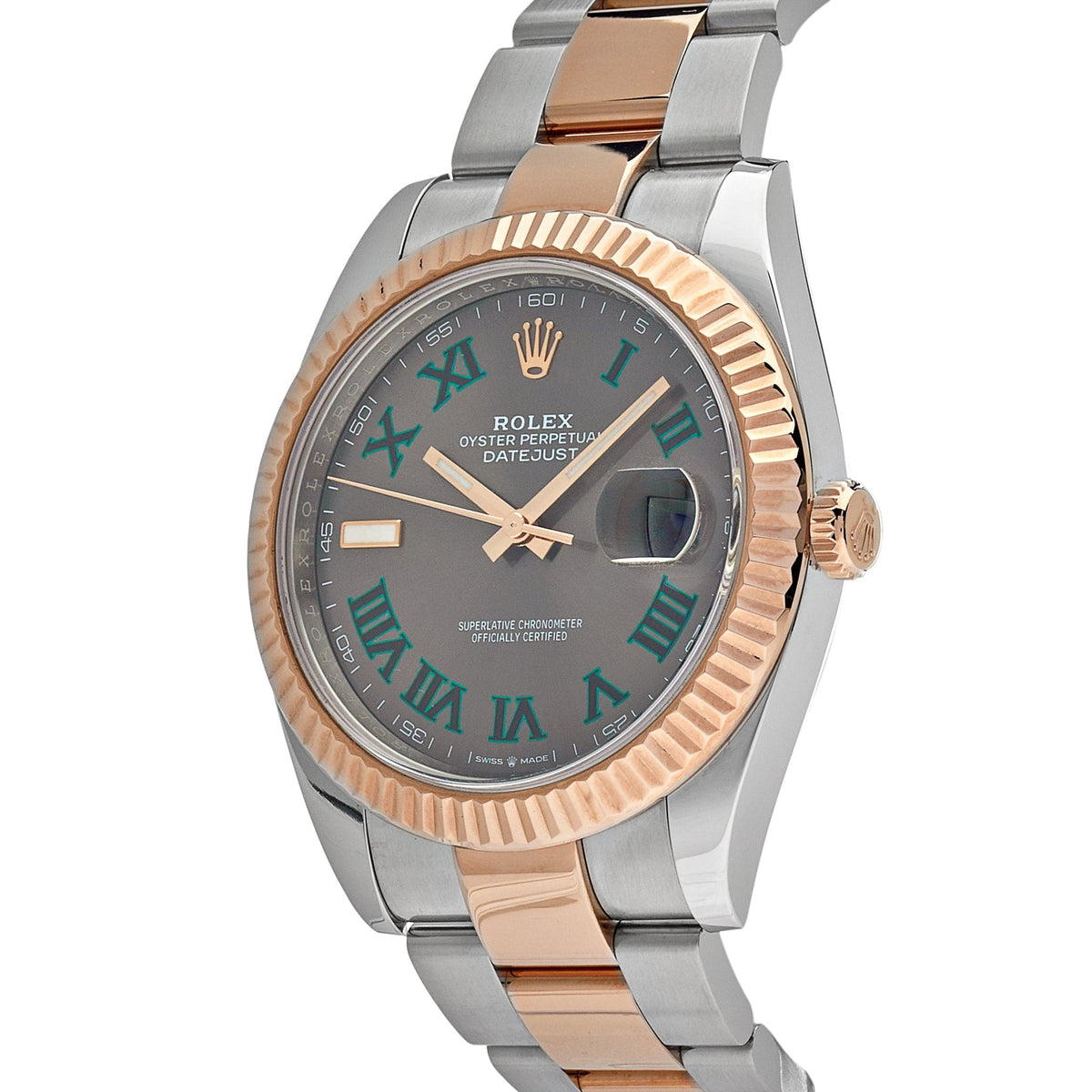 Rolex Datejust 41 126331 'Wimbledon' Rose Gold Stainless Steel