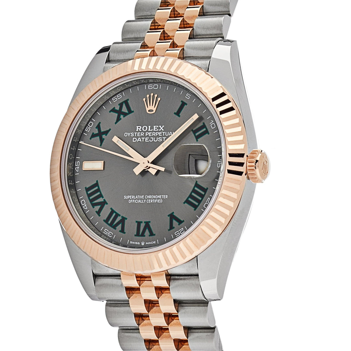 Rolex Datejust 41 126331 Rose Gold Stainless Steel Wimbledon Dial Jubilee (2024)