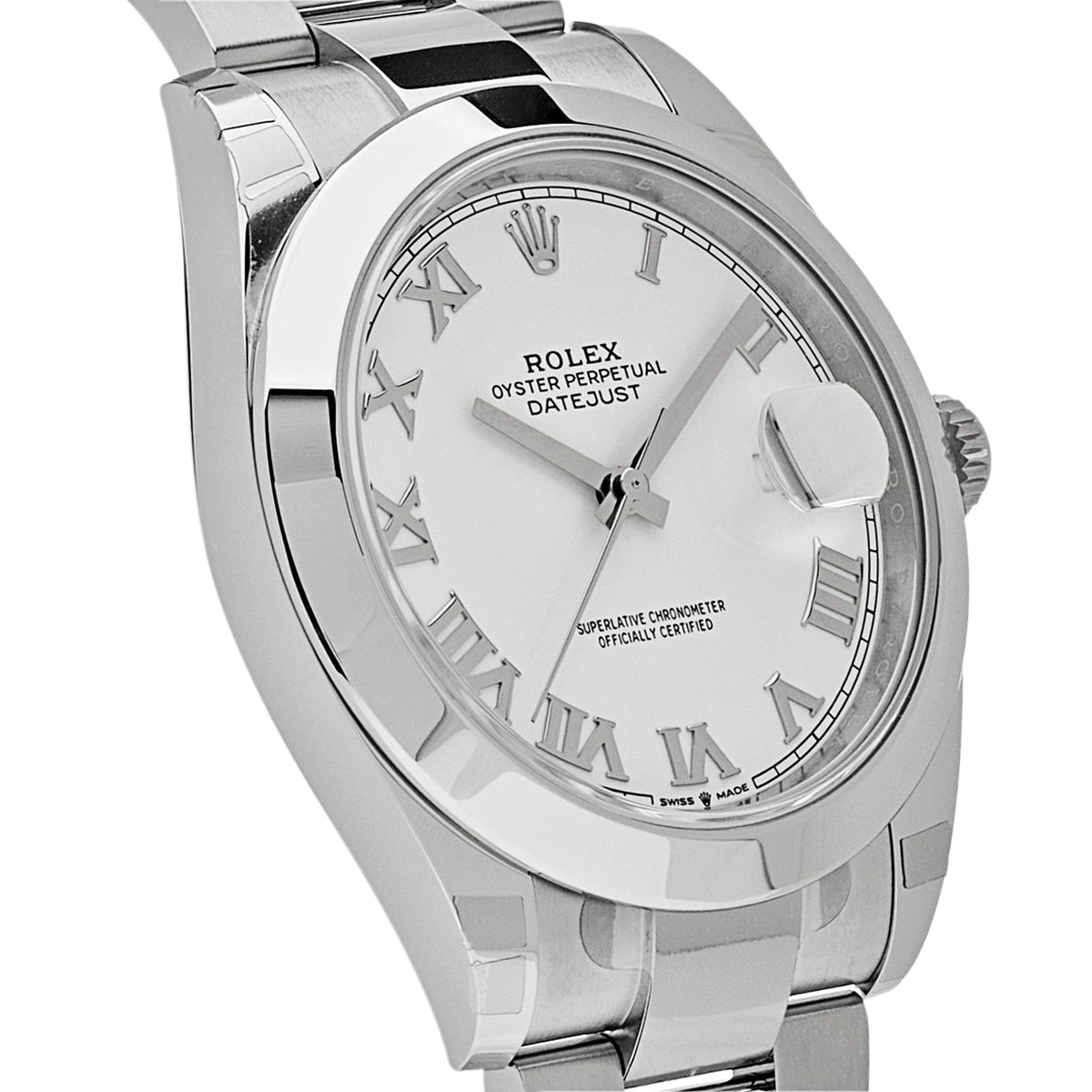 Rolex Datejust 41 126300 Stainless Steel White Roman Dial Oyster