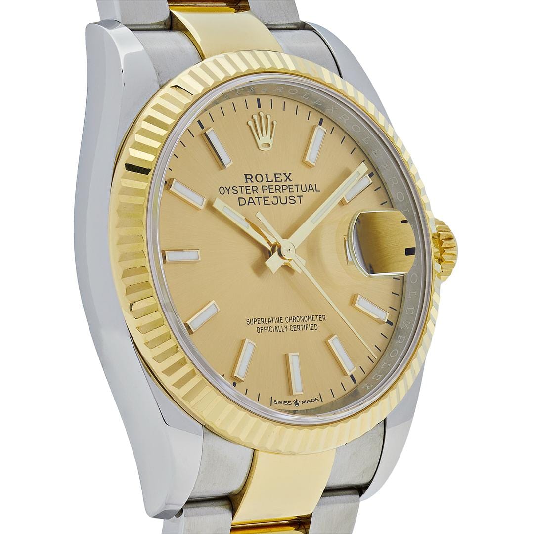 Rolex Datejust 41 126333 Stainless Steel Yellow Gold Champagne Dial Oyster (2025)