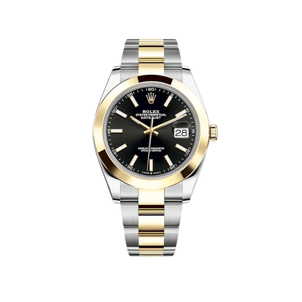 Rolex Datejust 41 126303 Stainless Steel Yellow Gold Black Dial