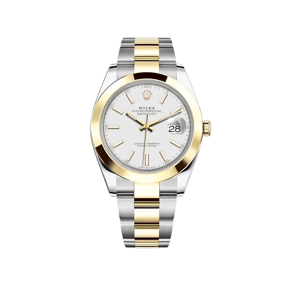 Rolex Datejust 41 126303 Stainless Steel Yellow Gold White Dial