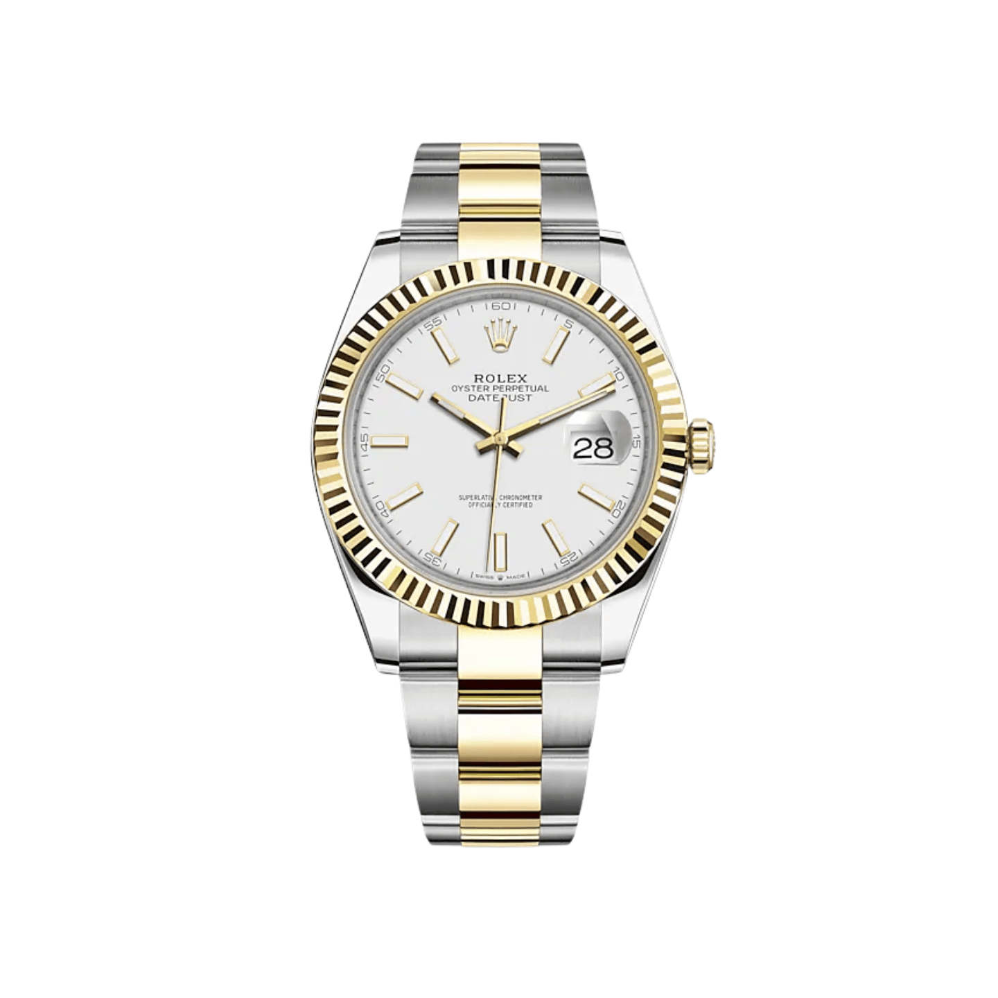 Rolex Datejust 41 126333 Yellow Gold Stainless Steel White Dial Oyster