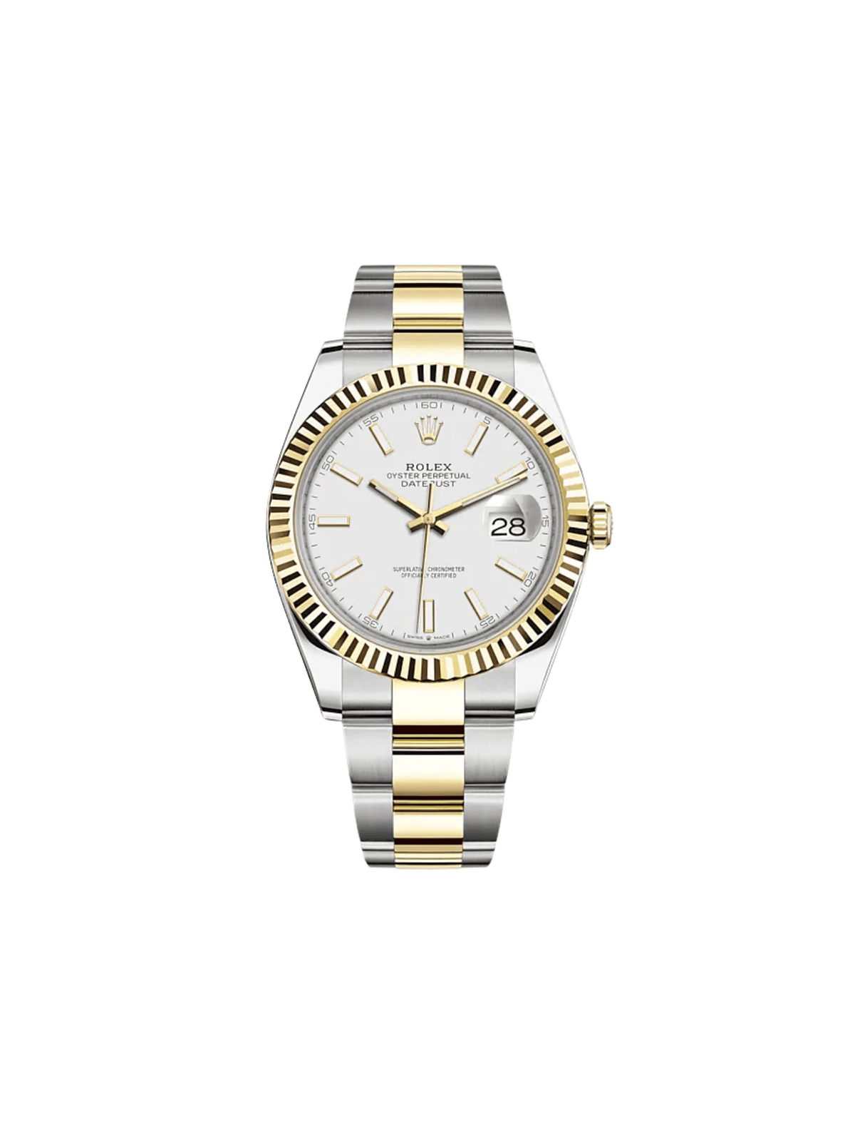 Rolex Datejust 41 126333 Yellow Gold Stainless Steel White Dial Oyster