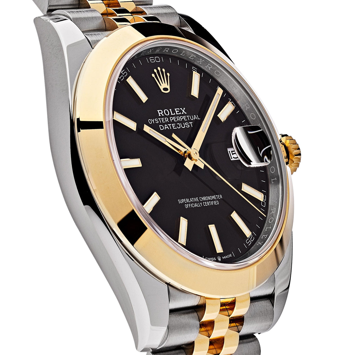 Rolex Datejust 41 126303 Stainless Steel Yellow Gold Black Dial Jubilee
