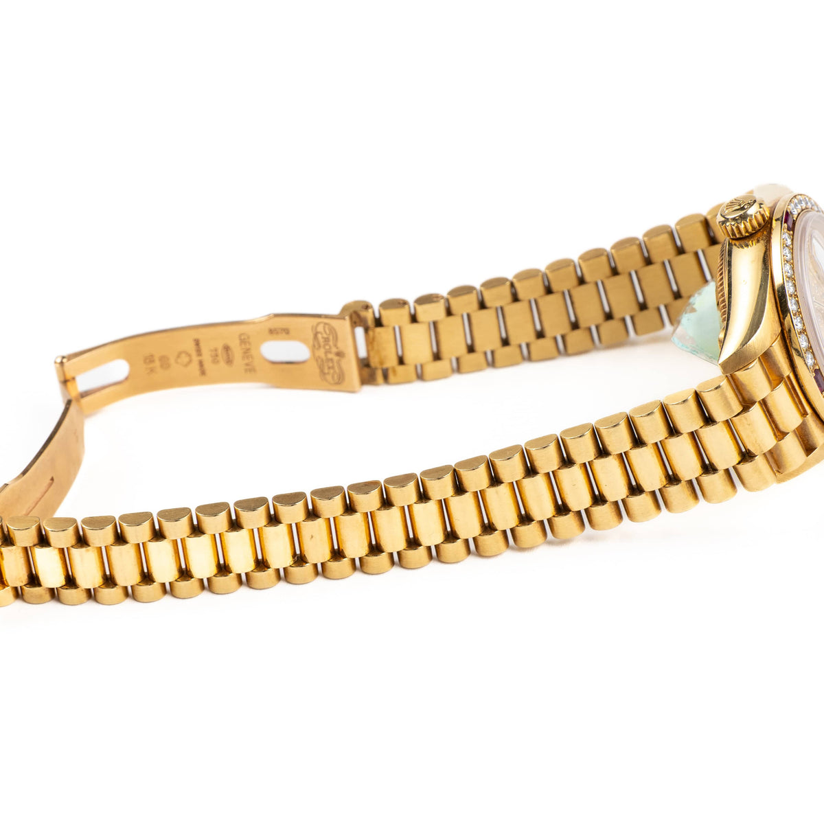 Rolex Datejust 79068 'Ladies' Yellow Gold Diamond Ruby Dial and Bezel (1995)