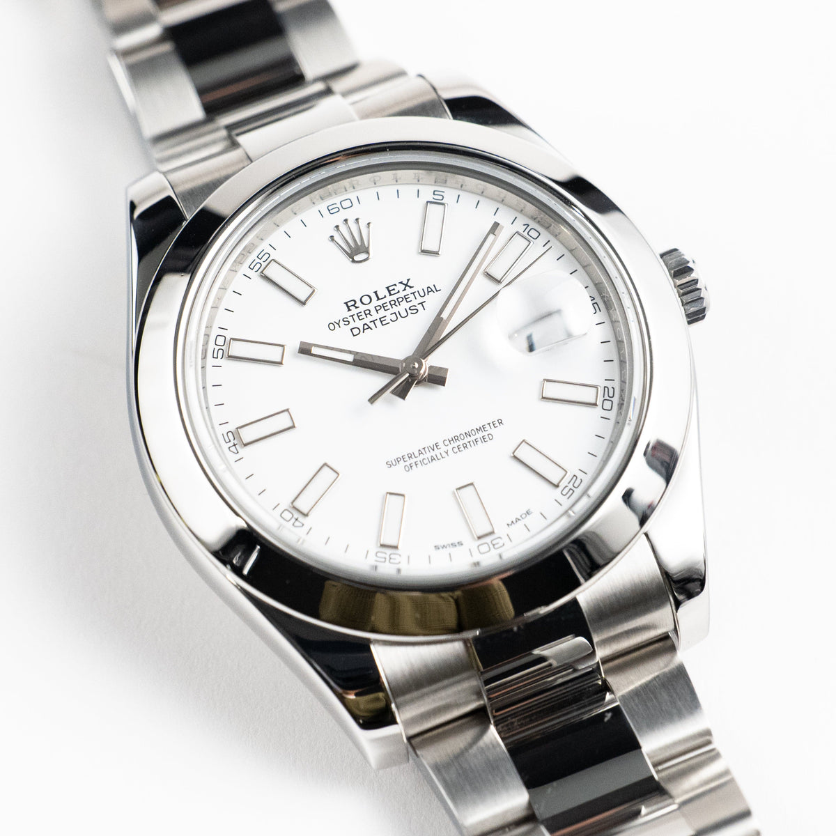 Rolex Datejust II 116300 Stainless Steel White Dial Oyster (2017)