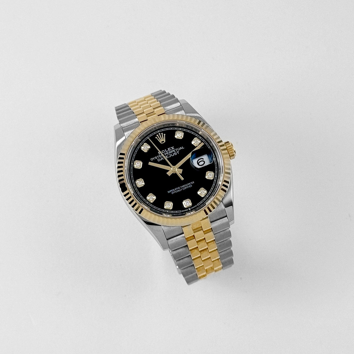 Rolex Datejust36 126233 Stainless Steel Yellow Gold Black Diamond Dial Jubilee (2025)