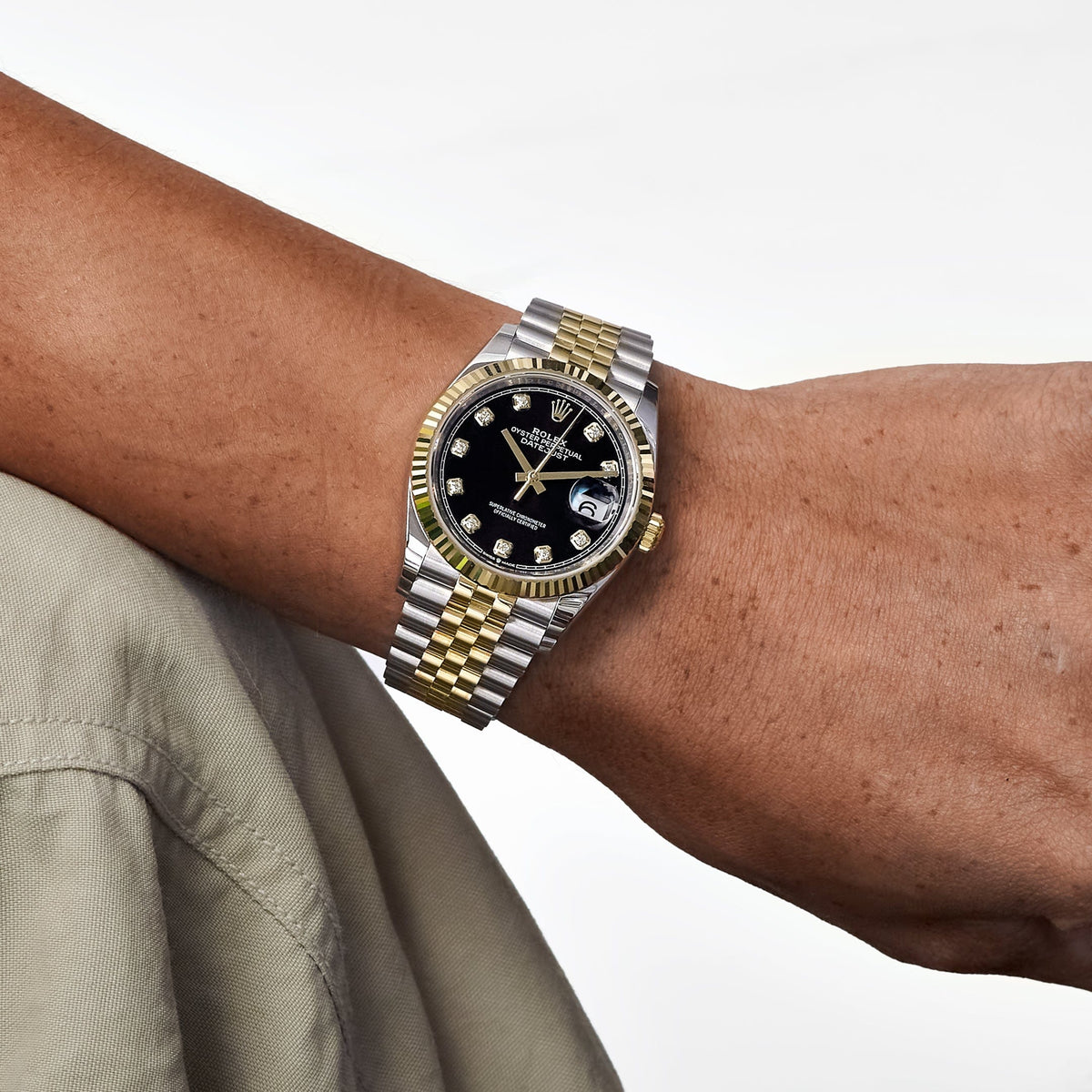 Rolex Datejust36 126233 Stainless Steel Yellow Gold Black Diamond Dial Jubilee (2025)