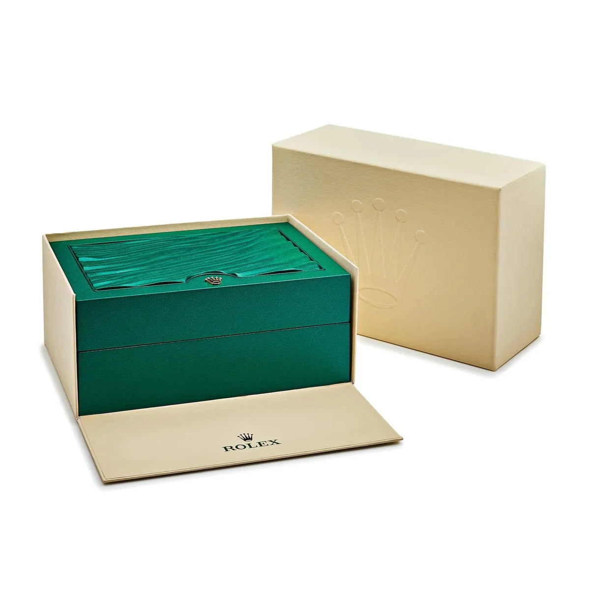 Rolex Day-Date 36 128395TBR Rose Gold Baguette Diamond Bezel Blue-Green Dial