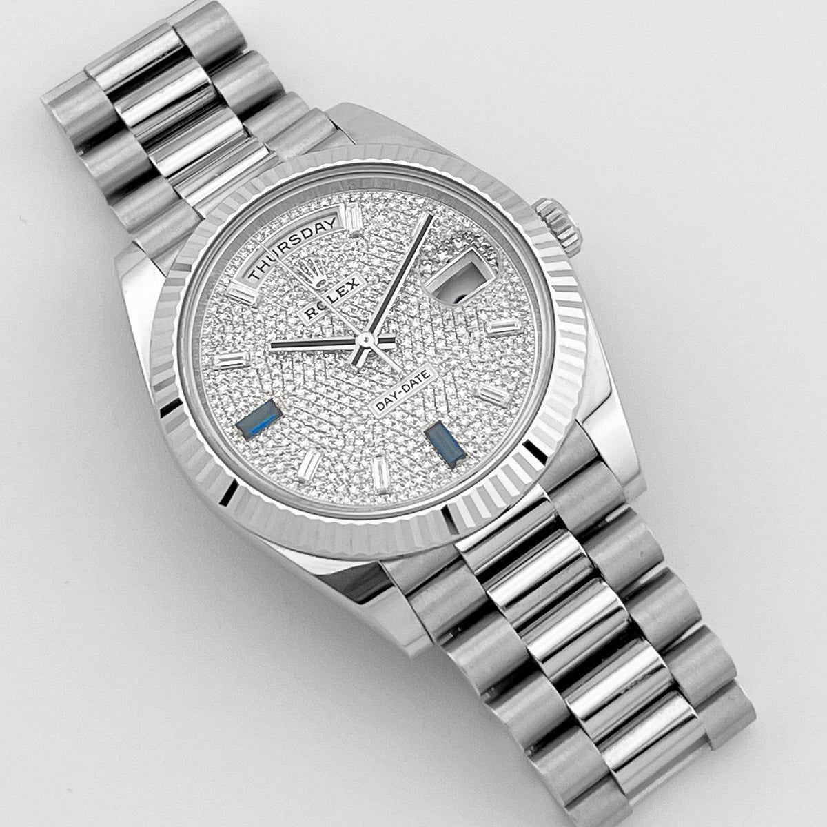 Rolex Day-Date 40 228236 Platinum Pavé Diamond Dial (2023)