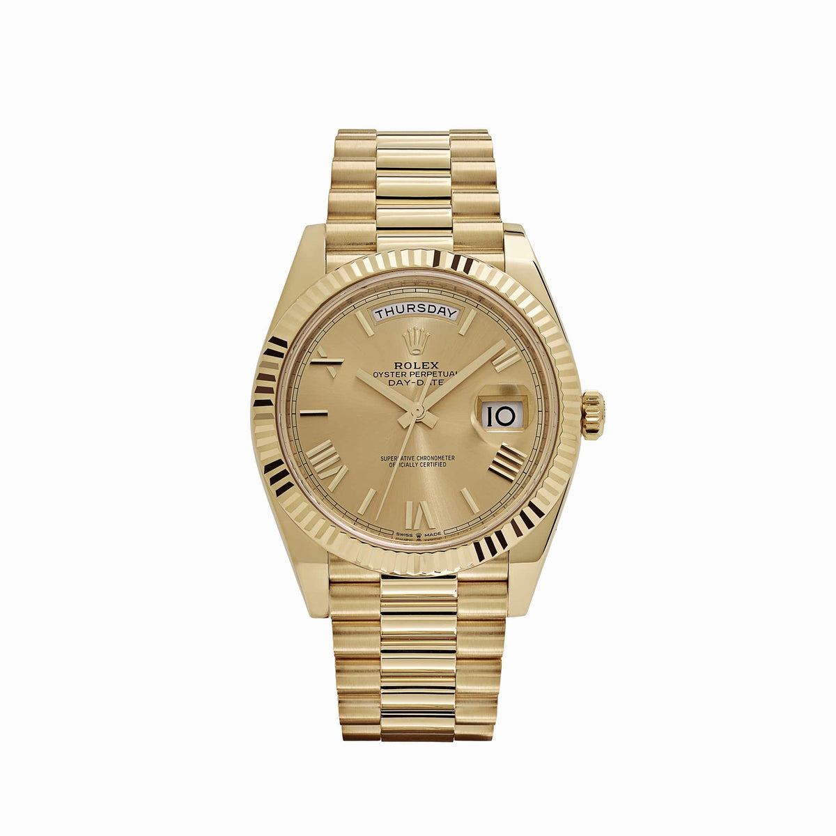 Rolex Day-Date 40 228238 Yellow Gold Champagne Roman Dial
