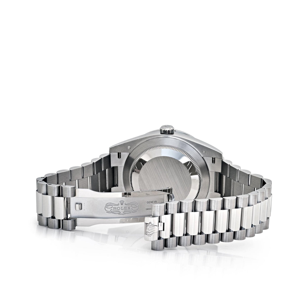 Rolex Day-Date 40 228396TBR Platinum Ice Blue Roman Dial Diamond Bezel