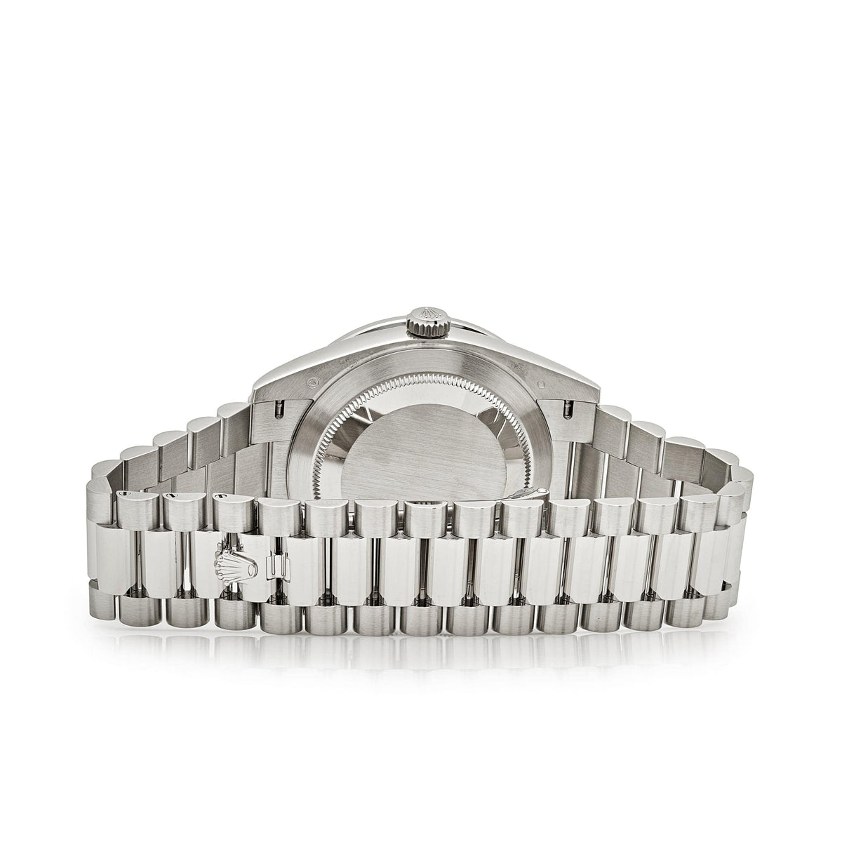 Rolex Day-Date 40 228396TEM Platinum Diamond Dial Emerald Bezel