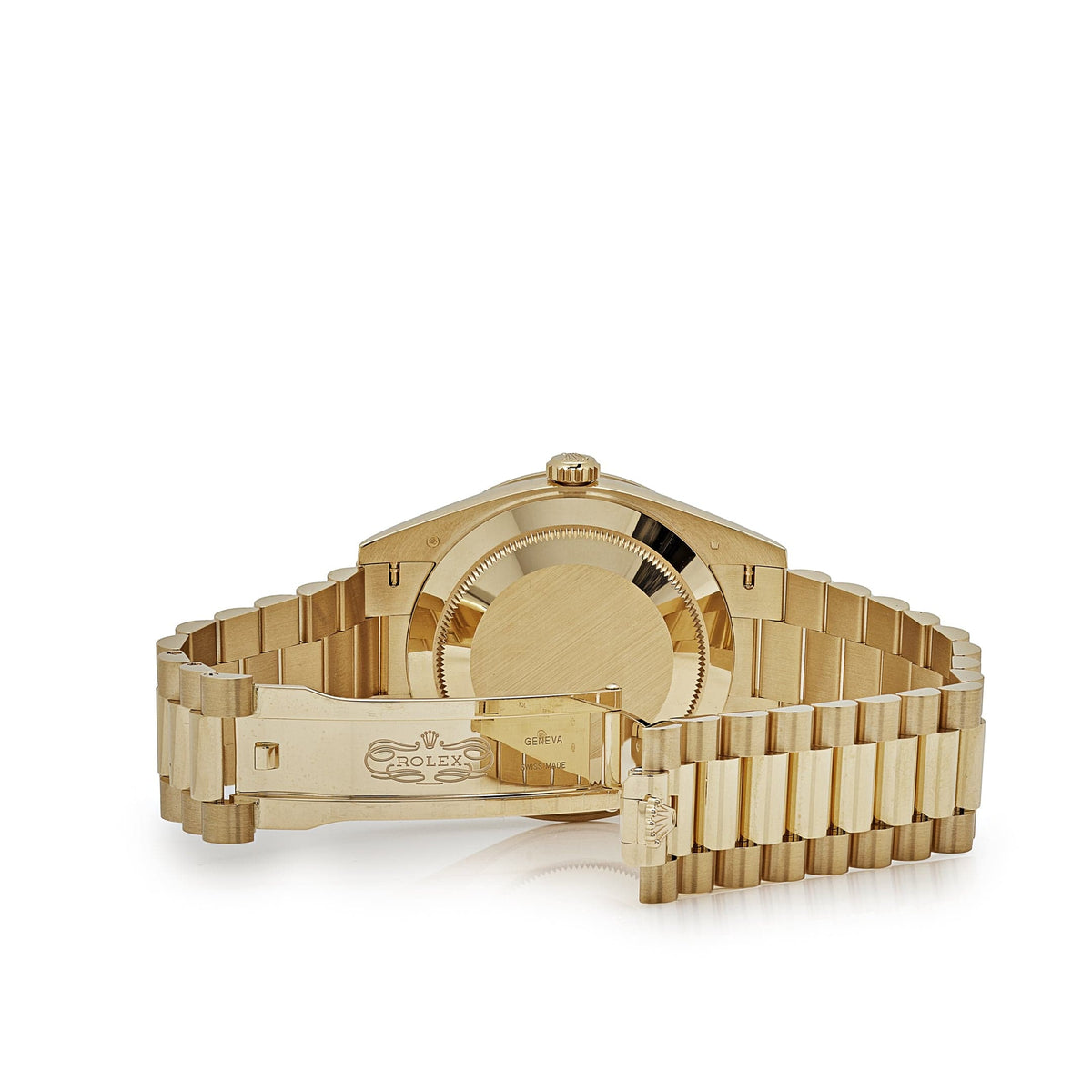 Rolex Day-Date 40 228398TBR Yellow Gold Onyx Baguette Diamond Dial Baguette Bezel