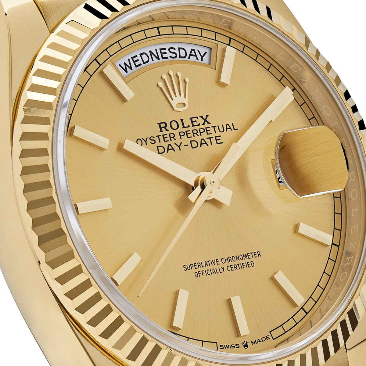 Rolex Day-Date 36 128238 Yellow Gold Champagne Dial